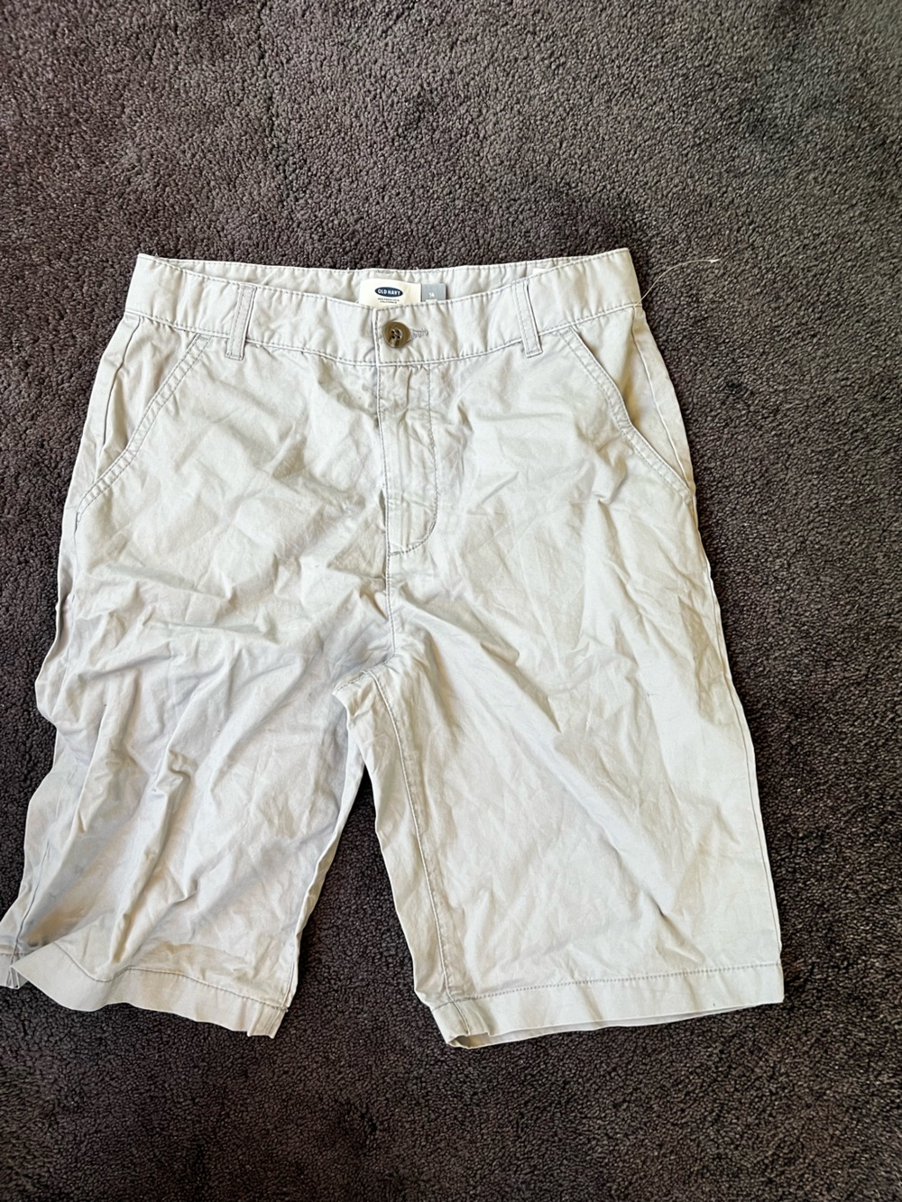 Kids 14 Light Beige Casual Chino Shorts